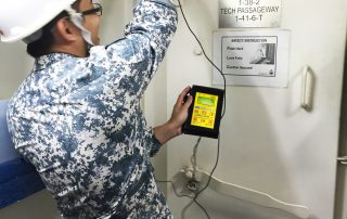 Cargo-Safe Data in use Navy door