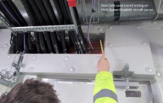 Door-Safe transit tesing on HMS Queen Elizabeth aircraft carrier